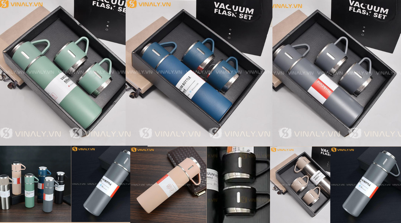 Bộ bình giữ nhiệt 2 ly là món quà tặng doanh nghiệp thiết thực và hiện đại