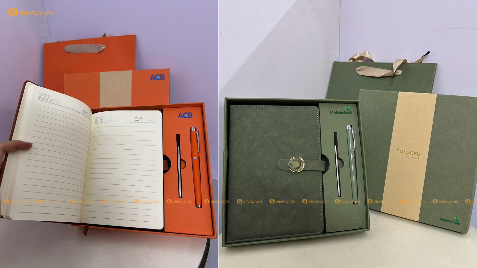 Sổ da in logo làm quà tặng công đoàn