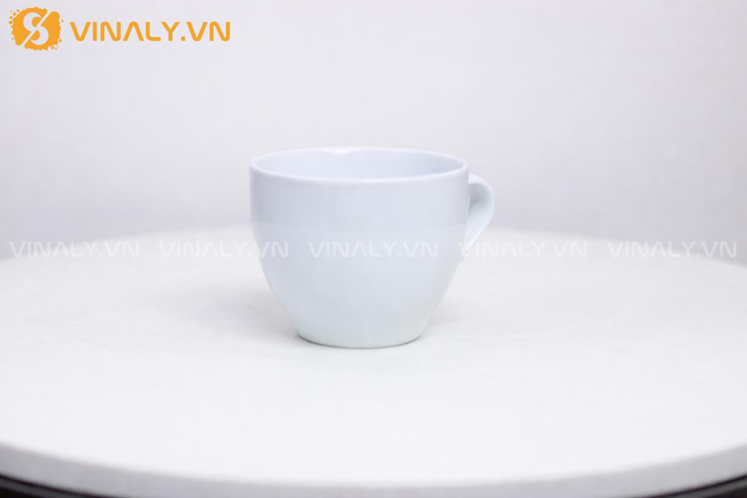 Alternative view of Ly Sứ Bầu Thấp Trắng In Logo Quà Tặng Doanh Nghiệp | Vinaly