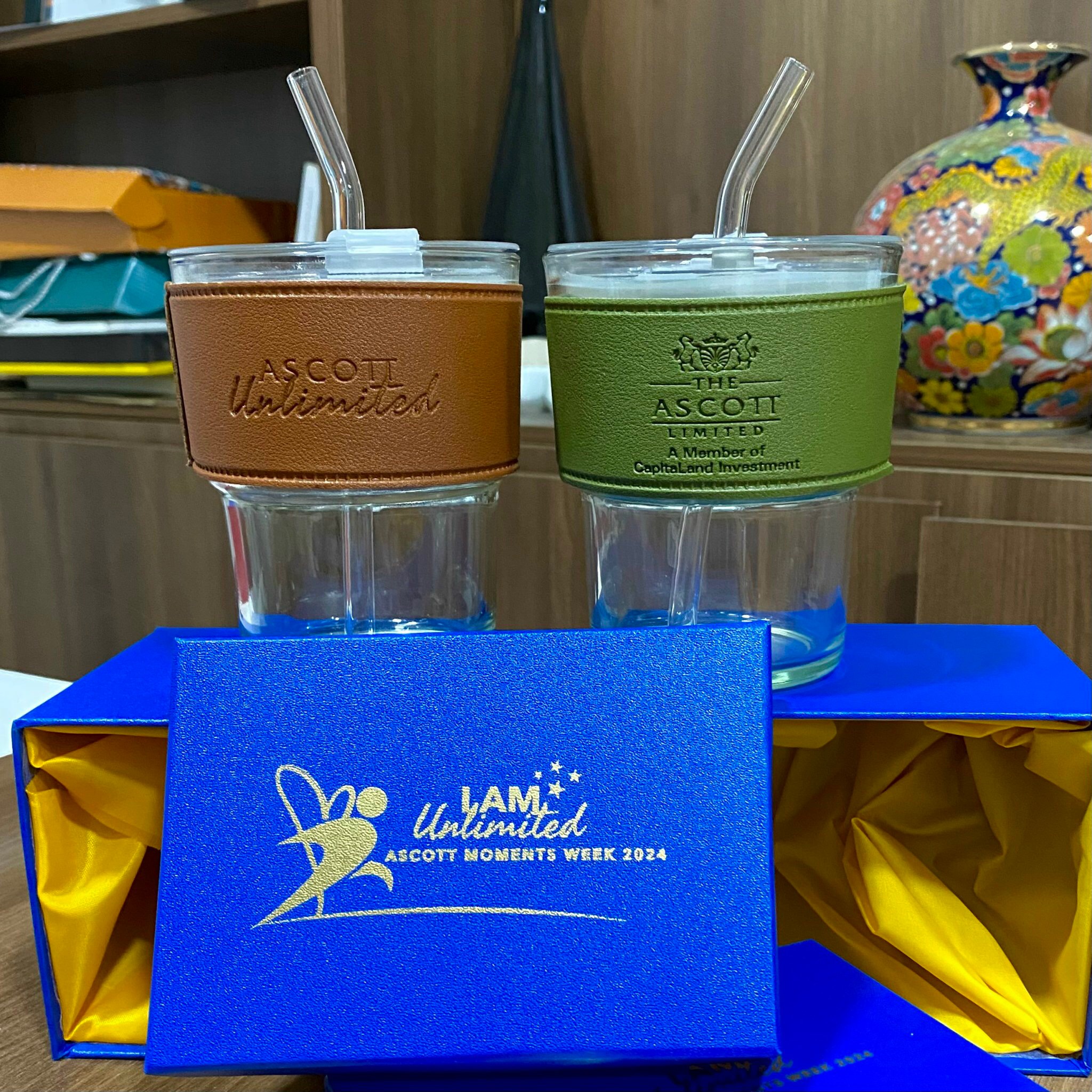 Ly thủy tinh in logo nhiều màu cho doanh nghiệp