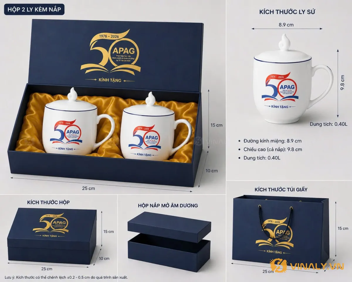 Set Quà Trung Thu Cho Nhân Viên: 20+ Mẫu Theo Ngân Sách 3 Set ly sứ in logo quà trung thu cho nhân viên dưới 200k