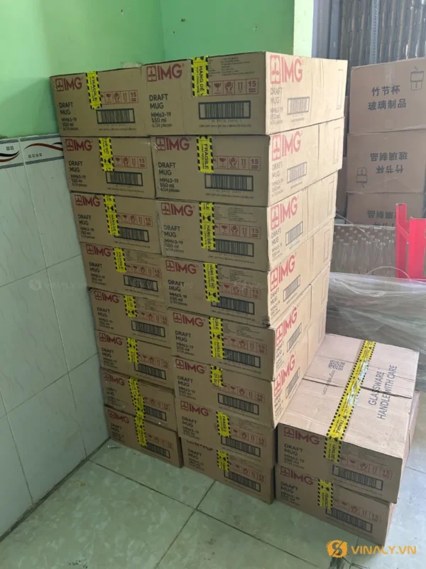 Ly quai bia kiểu nhật MUG BEER - Ly thủy tinh có quai uống bia – đóng gói