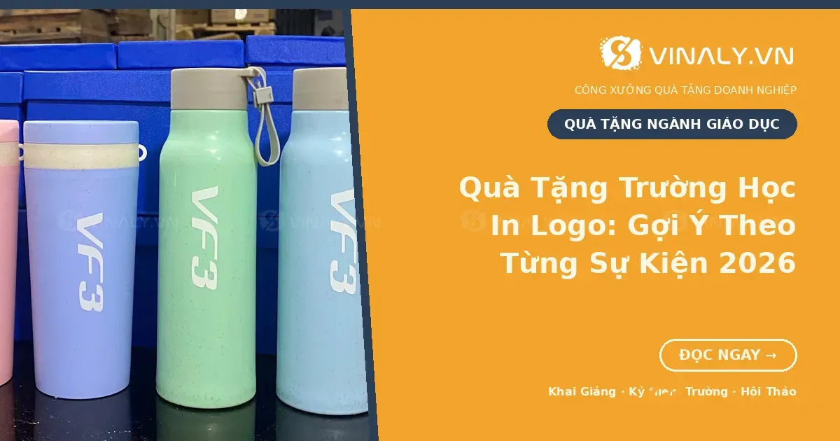 Quà tặng trường học in logo cho khai giảng và kỷ niệm thành lập