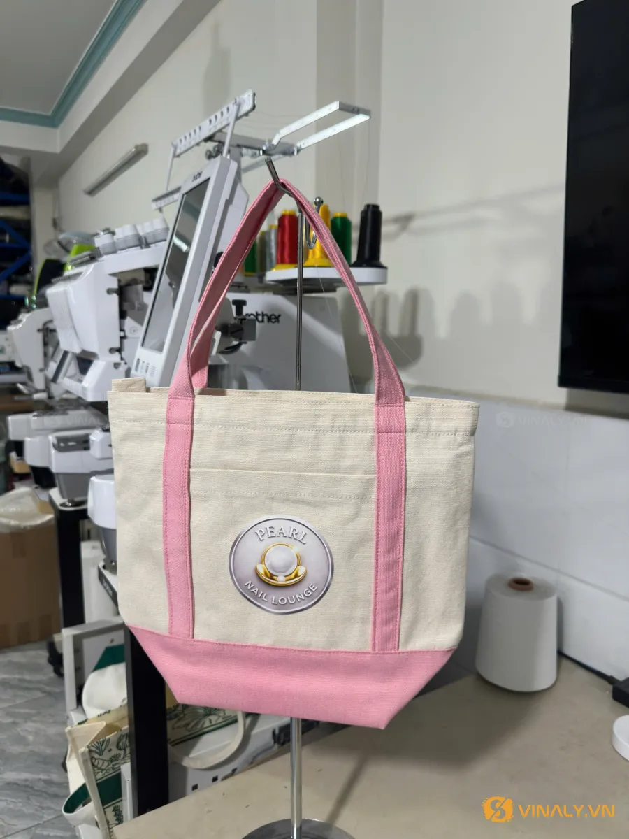 Túi vải canvas in logo đựng tài liệu hội nghị ngành dược